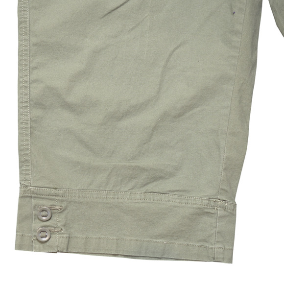 Classic Elements Olive Green Cropped Jacket & Pant Suit Women’s 18W Cotton Blend - Picture 14 of 15